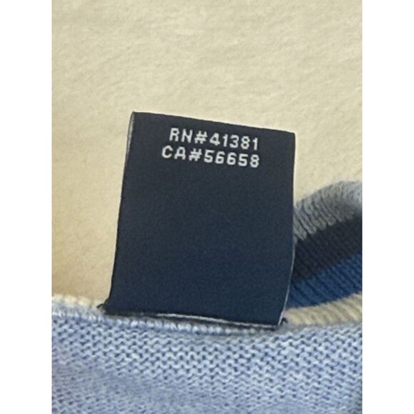 Chaps Sweater Vest Mens XL Blue V Neck Pullover Lightweight Knit Preppy Classic - Picture 5 of 8